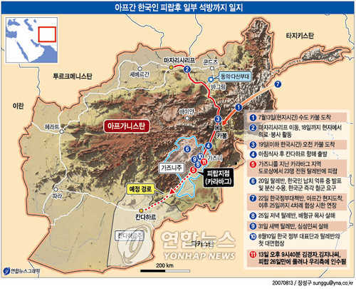 정부, 피랍자 김경자.김지나씨 석방 공식발표(종합2보) - 0