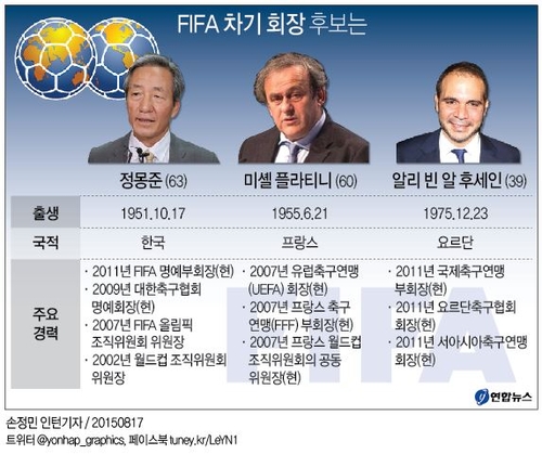 FIFA 회장 선거, 정몽준-플라티니 양강구도 형성되나(종합) - 1
