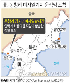 "北, 동창리 미사일기지 움직임…장거리미사일 준비 가능성"(종합) - 2