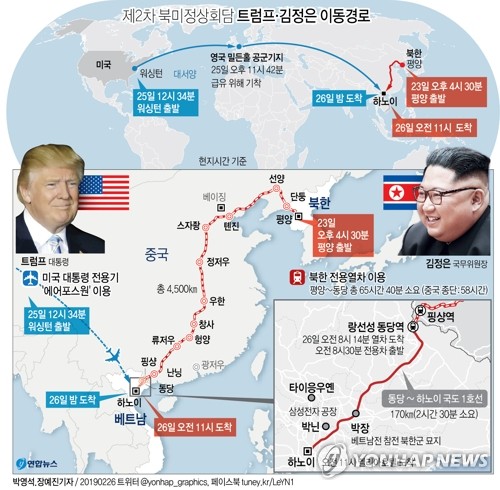 김정은, 열차로 66시간만에 베트남 도착…전용차로 하노이行(3보) - 2