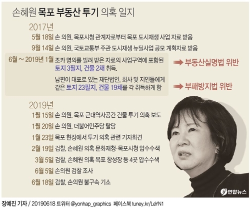 [그래픽] 손혜원 목포 부동산 투기 의혹 일지