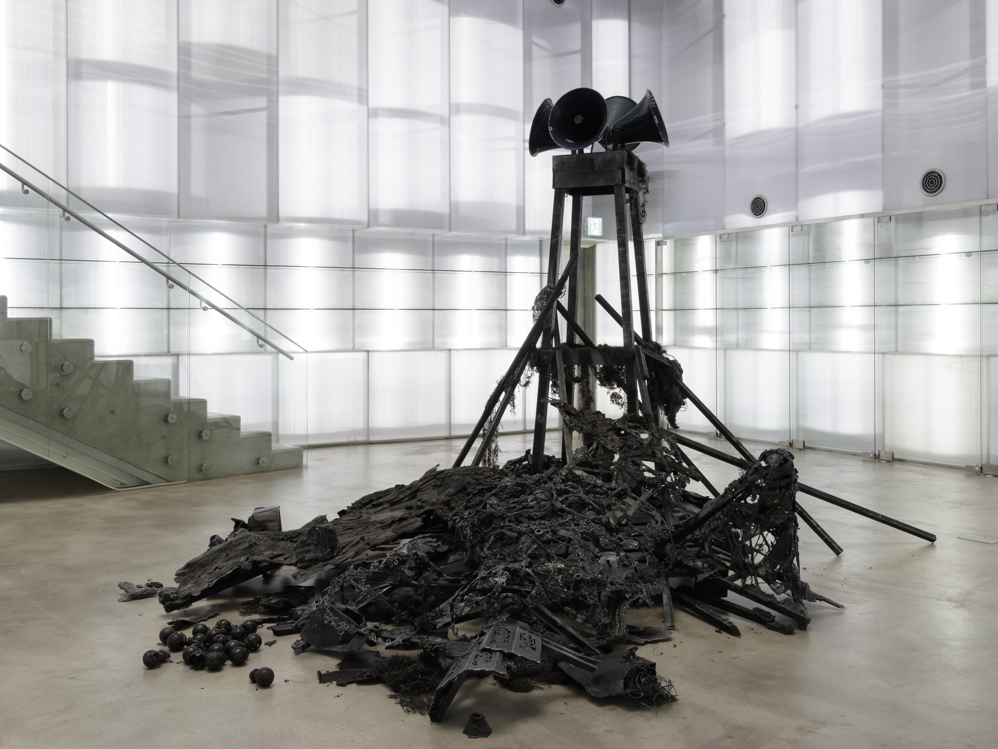 The image provided by Seoul National University's Museum of Art shows "Between Absence and Pressure" by Sim Seung-wook. (Yonhap)
