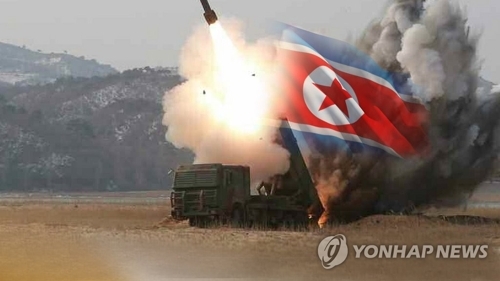 This image, provided by Yonhap News TV, represents a North Korea missile launch. (Yonhap)