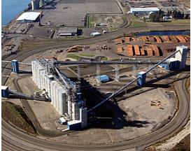 The Export Grain Terminal (EGT) at the port of Longview in the state of Washington is seen in this photo captured from its website on Sept. 14, 2020. (PHOTO NOT FOR SALE) (Yonhap)