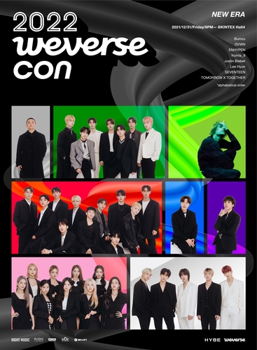 This image provided by Hybe is a promotional poster for "2022 Weverse Con (New Era)," a joint concert of its artists. (PHOTO NOT FOR SALE) (Yonhap)