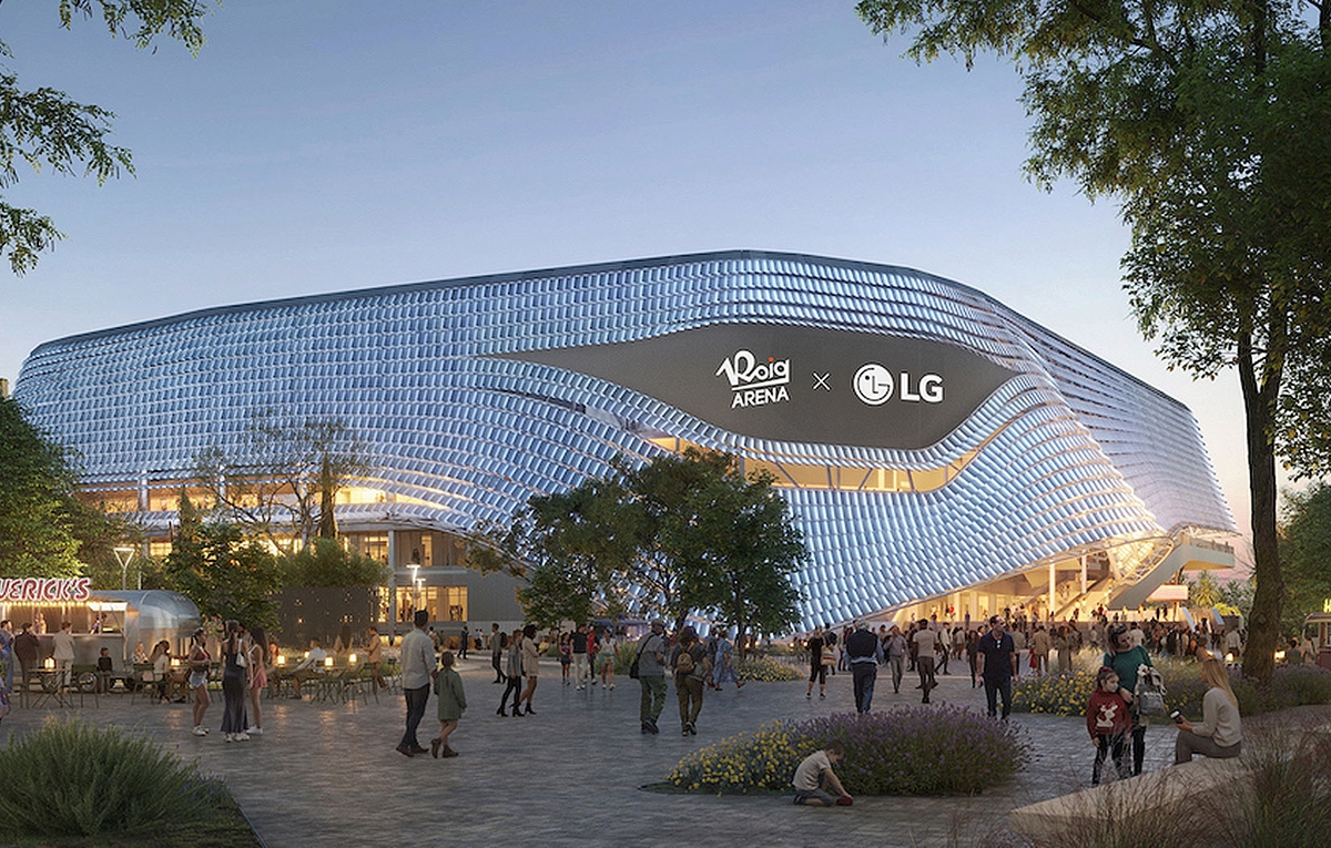 This rendered image, provided by LG Electronics Inc., shows Roig Arena in Valencia, Spain. (PHOTO NOT FOR SALE) (Yonhap)