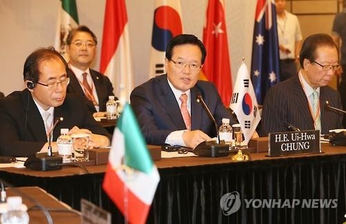 정의장 "믹타, 세계 평화번영 주도그룹 도약하자" - 2