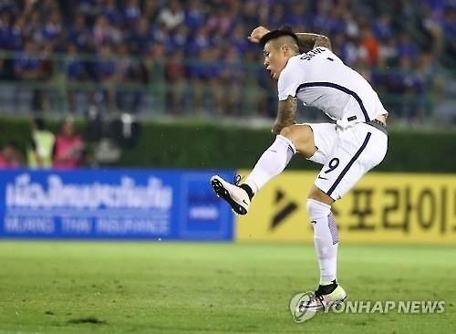 <월드컵축구> 석현준, 스트라이커 본능 폭발…'대포알 선제골' - 2