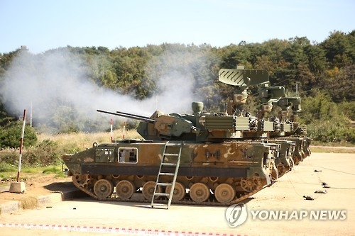 K-30 자주대공포 실탄사격