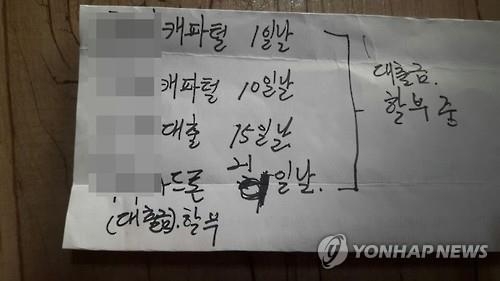 대출 상환 메모
