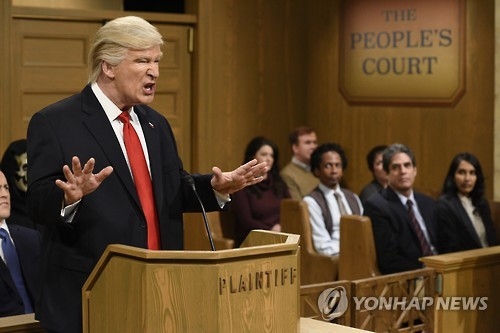`SNL'에서 트럼프 대통령을 모사한 배우 알렉 볼드윈