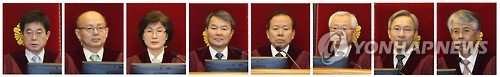 박근혜 대통령 파면여부를 결정할 8인의 헌법재판관