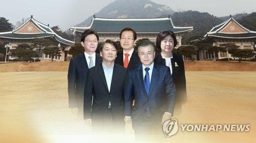 19대 대선에 출마할 주요 5개 정당 후보