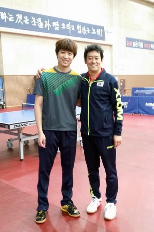 정영식 선수와 부친 정해철씨