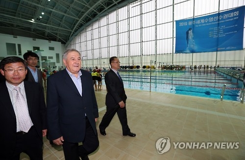 지난해 5월 광주세계수영선수권대회 점검한 FINA