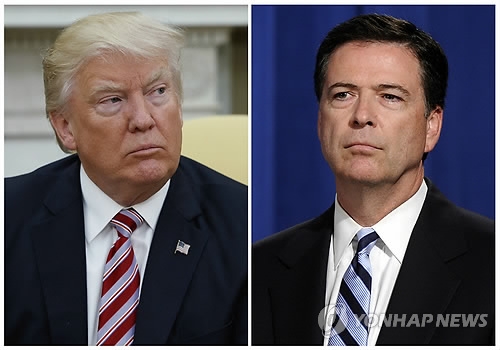 트럼프 대통령(좌)과 제임스 코미 전 FBI 국장(우)