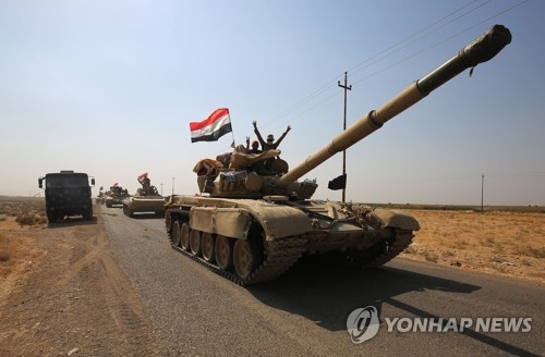 키르쿠크로 진격하는 이라크군 탱크[AFP=연합뉴스자료사진]