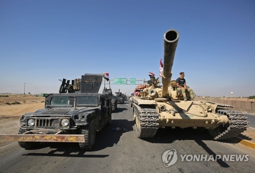 키르쿠크에 진입한 이라크군 탱크[AFP=연합뉴스자료사진]