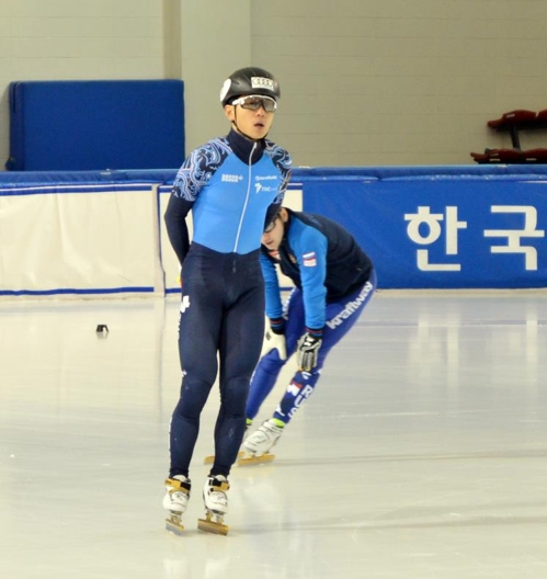 (서울=연합뉴스) 김경윤 기자 = 러시아 쇼트트랙 대표팀 빅토르 안이 6일 서울 송파구 한국체육대학교 빙상장에서 훈련하고 있다. 2017.12.06cycle@yna.co.kr