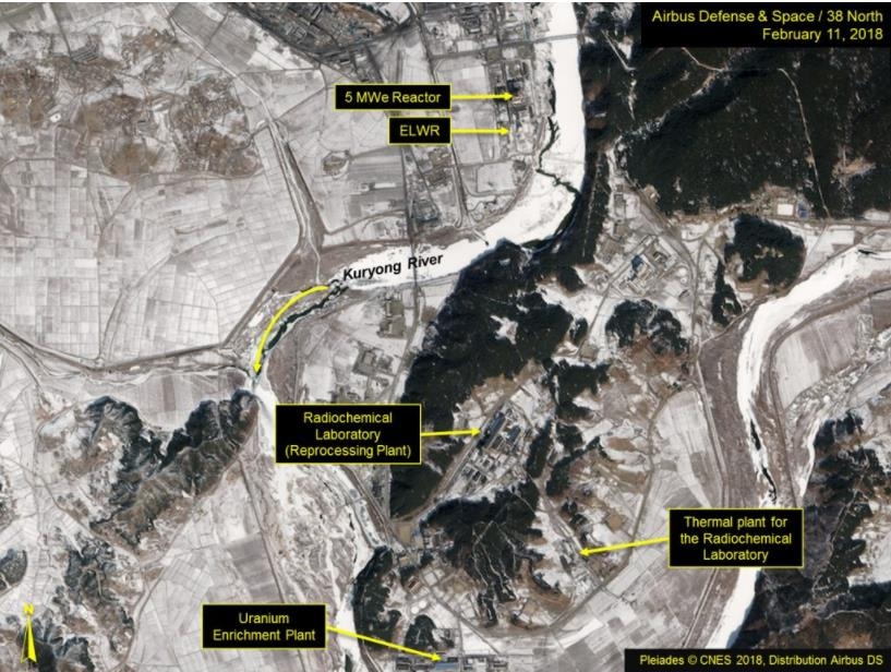 지난 11일 촬영한 북한 영변 핵시설의 위성사진. [출처: 38노스 홈페이지]