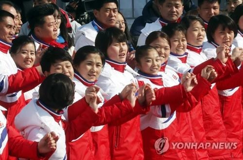 평창동계올림픽 참가한 북한 선수단