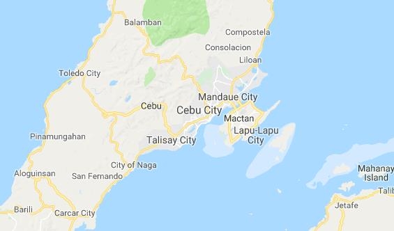 한국인 피살사건이 발생한 필리핀 중부 세부섬[구글지도 캡처]