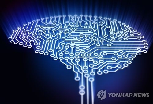 마치 반도체 회로처럼 신경세포망이 촘촘하게 연결된 사람의 뇌를 표현한 그림