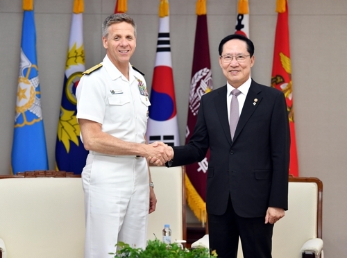 송영무 국방장관, 美인도태평양사령관 면담