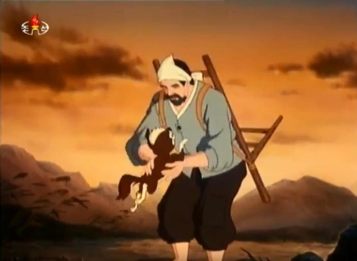 북한영화 '농부와 얼룩이'
