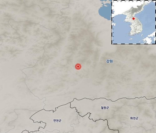 북한 지진 발생 지역