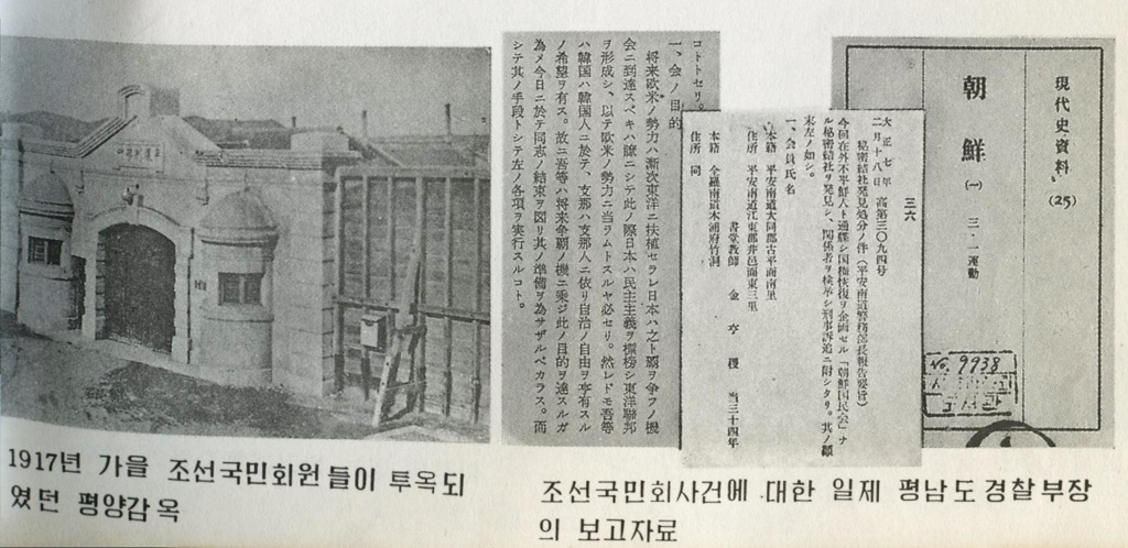 김일성 회고록에 게재된 조선국민회 관련 사진