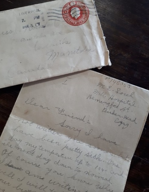102년 전 캐나다 참전 병사가 쓴 편지