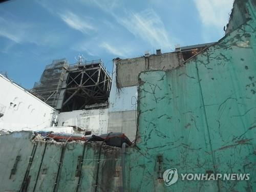 사고 상흔 보이는 후쿠시마 원전(2017년)