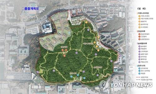 대전 매봉공원 개발 계획도