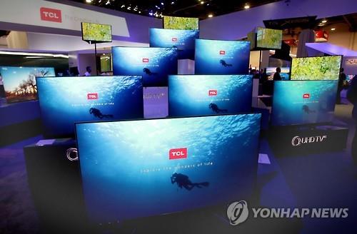 CES에 전시된 중국 TCL TV