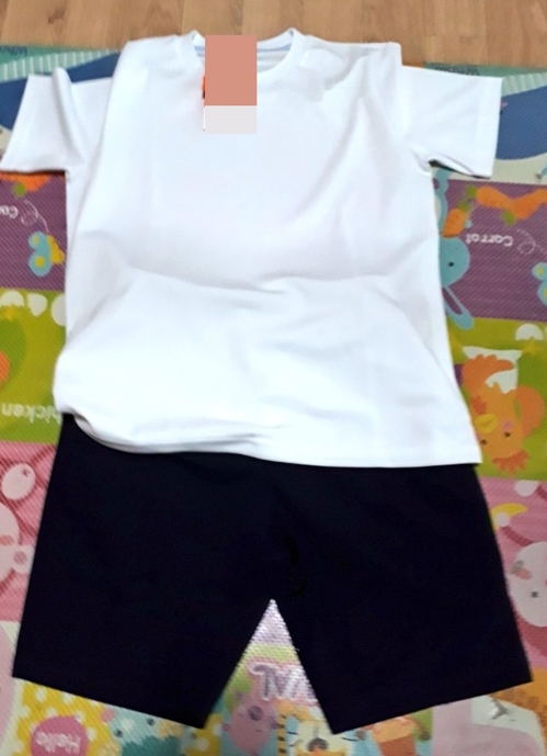 한 누리꾼이 가격 거품 의혹을 제기한 학교 여름 체육복