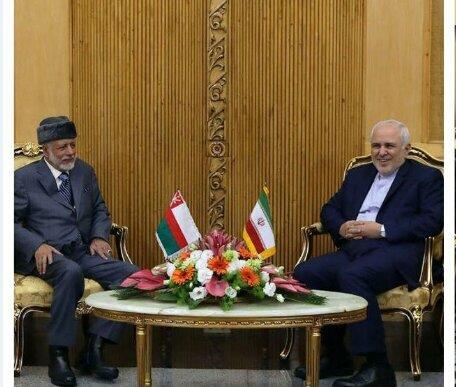 20일 만난 유수프 빈 알라위 오만 외무장관(좌)과 모하마드 자리프 이란 외무장관