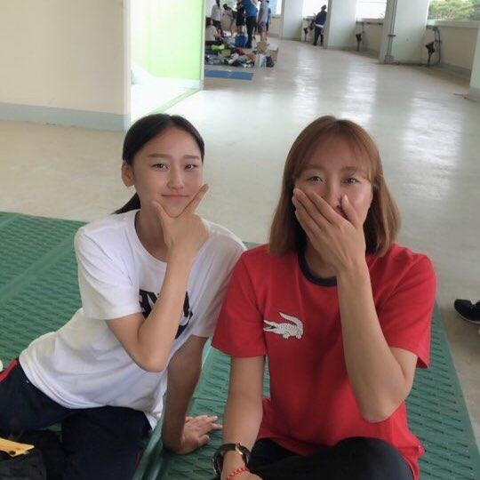 육상 유망주 양예빈(왼쪽)과 김은혜 코치