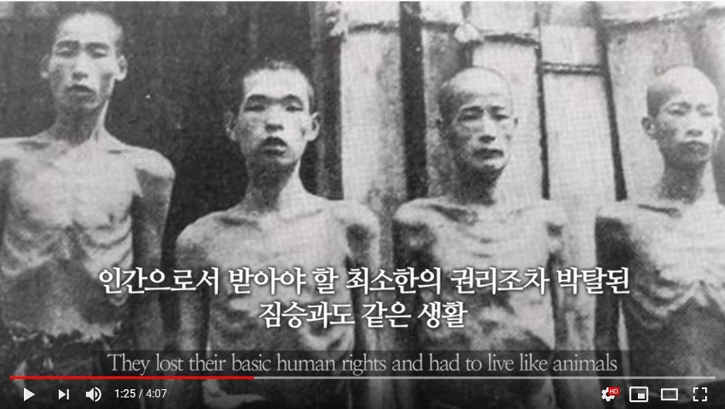 일본 강제동원 영상 '당신 탓이 아닙니다'