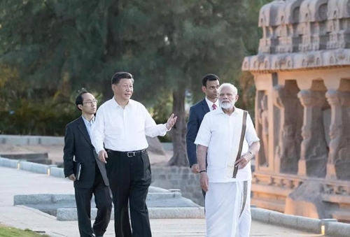 시진핑 중국 국가 주석, 모디 인도 총리와 만나