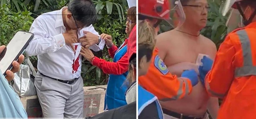 흉기 공격을 받은 홍콩 허쥔야오 의원