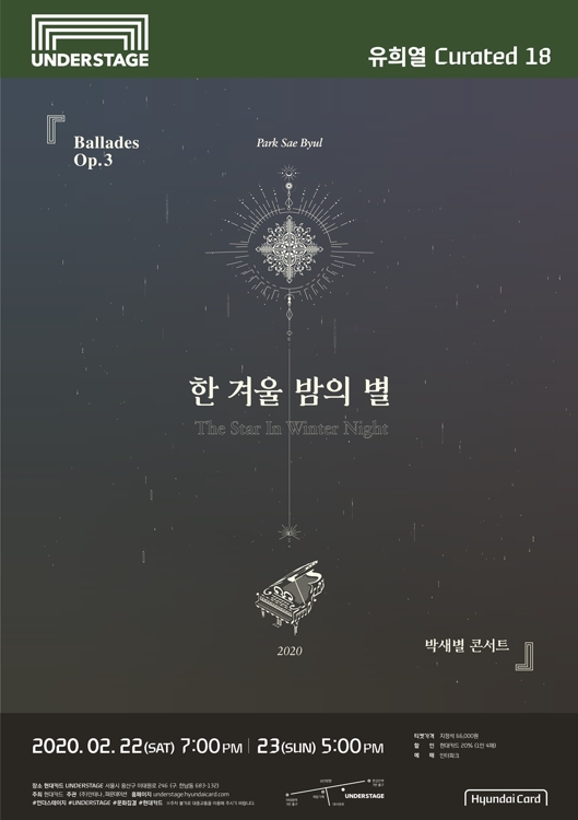 박새별 시리즈 콘서트 '한 겨울 밤의 별' 포스터
