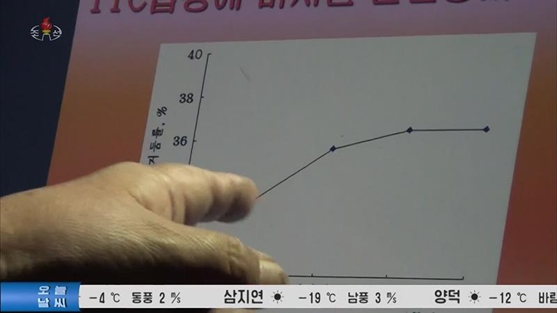 북한TV, 양덕온천지구 일기예보 시작