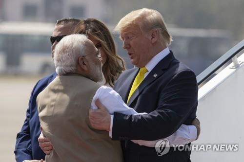 지난 2월 인도 방문한 도널드 트럼프 미국 대통령