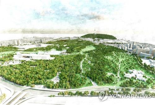 서울 용산공원 조성 예상도