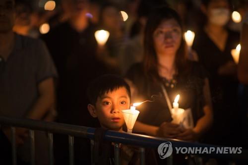 작년 홍콩 톈안먼 희생자 추도식