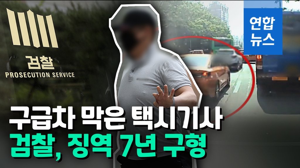 [영상] '죽으면 책임진다' 구급차 막은 택시기사에 검찰, 징역 7년 구형 - 2