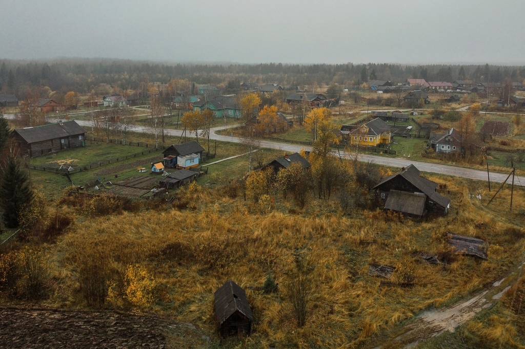 러시아 포발리키노 마을 전경