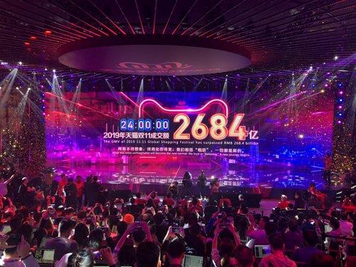 2019년 알리바바 본사의 11·11 쇼핑축제 메인 무대