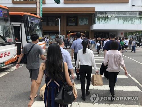 타이베이 중산역 인근 거리